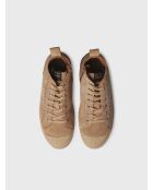 Baskets en cuir Gia camel