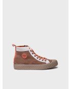 Baskets en cuir Gava taupe