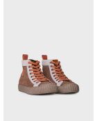 Baskets en cuir Gava taupe