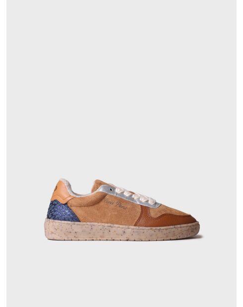 Baskets en cuir Alexandra taupe