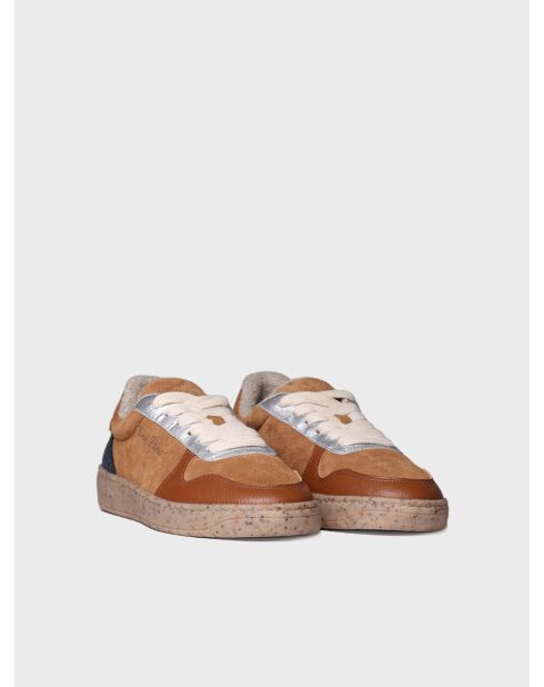 Baskets en cuir Alexandra taupe