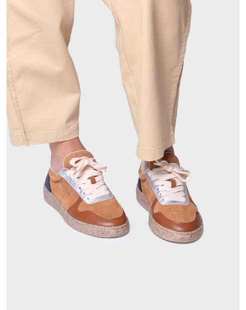 Baskets en cuir Alexandra taupe