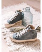 Baskets en cuir Genova denim