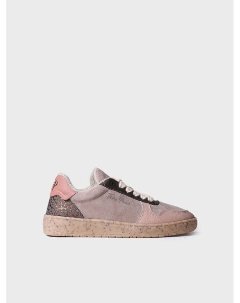 Baskets en cuir Alexandra taupe