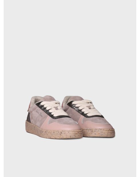 Baskets en cuir Alexandra taupe