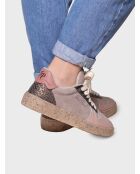 Baskets en cuir Alexandra taupe