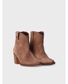 Bottines en cuir Loretta camel