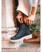 Bottines en cuir Dasha noires