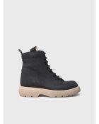 Bottines en cuir Dasha noires