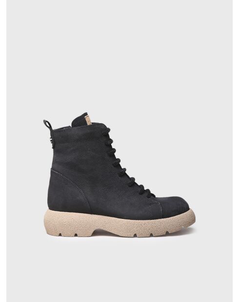 Bottines en cuir Dasha noires