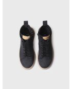 Bottines en cuir Dasha noires