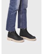 Bottines en cuir Dasha noires