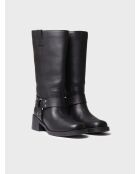Schwarze Lederstiefel Kate