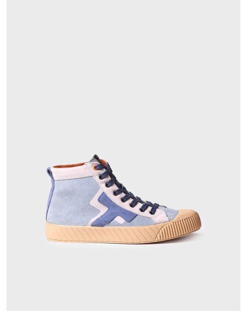 Blaue Sneakers Gales aus Leder