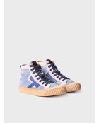 Baskets en cuir Gales bleues
