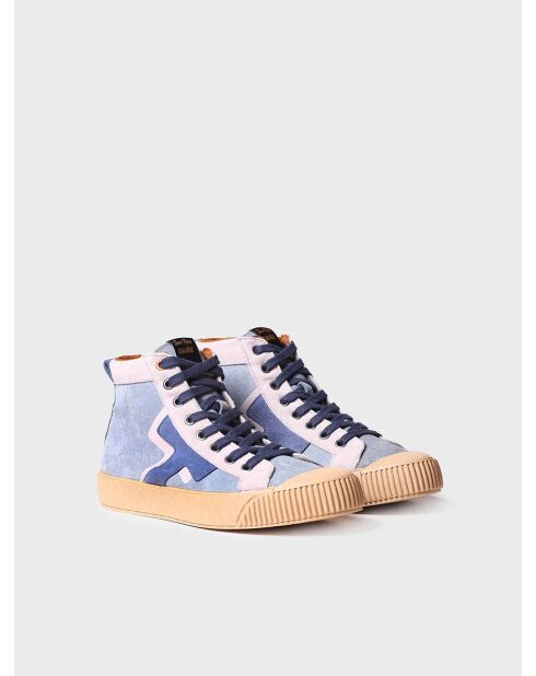 Blaue Sneakers Gales aus Leder