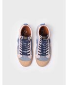 Baskets en cuir Gales bleues