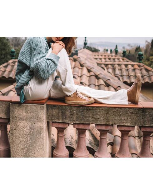 Baskets en cuir Gava camel