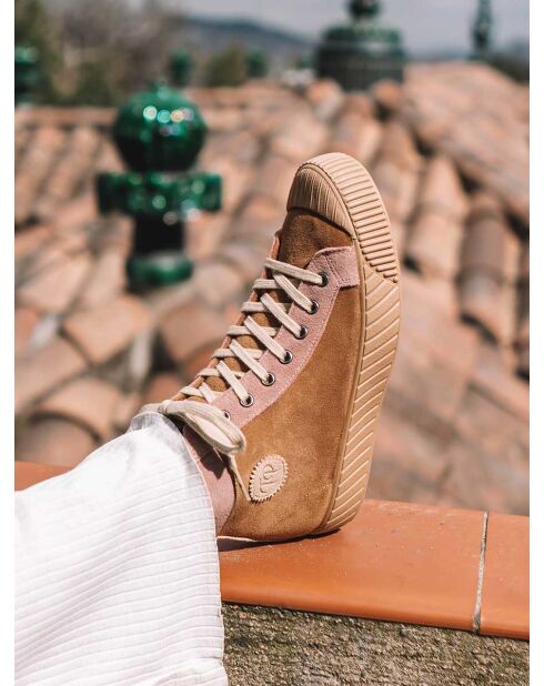 Baskets en cuir Gava camel