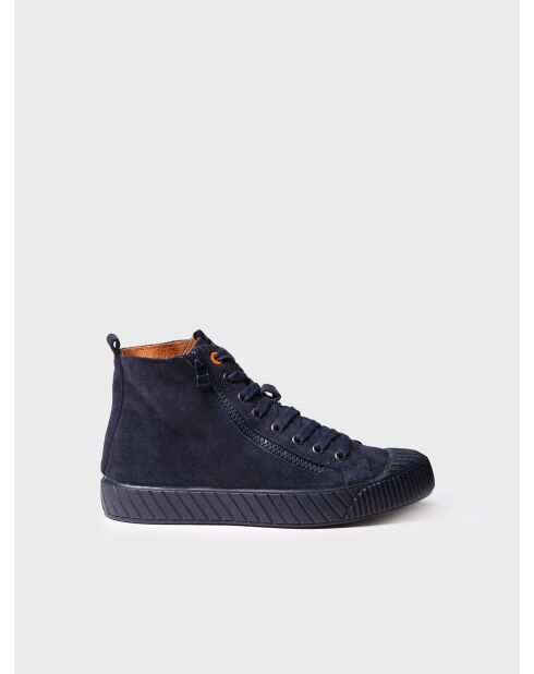 Baskets en cuir Garda bleu marine