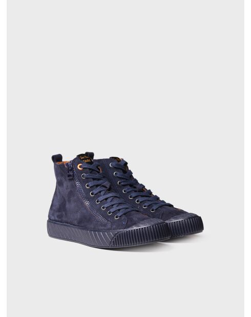 Baskets en cuir Garda bleu marine