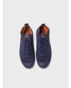 Baskets en cuir Garda bleu marine