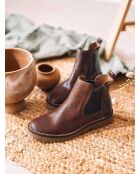 Bottes en cuir Isa cognac