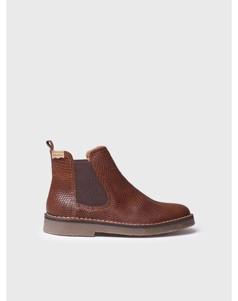 Bottes en cuir Isa cognac