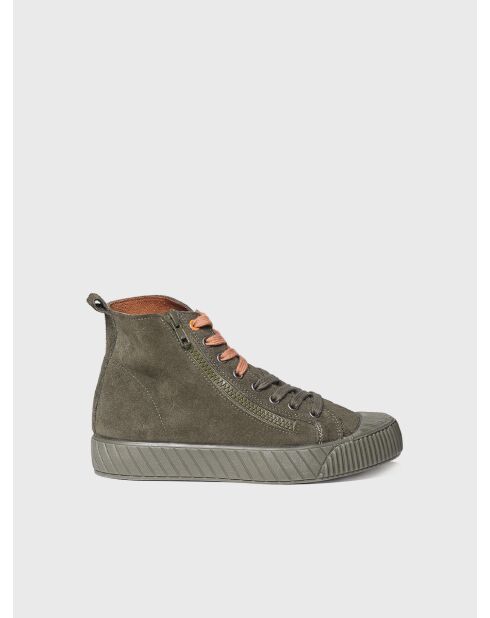 Sneakers Garda aus khakifarbenem Leder
