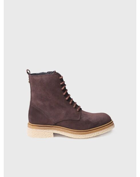 Bottines en cuir Lou marron