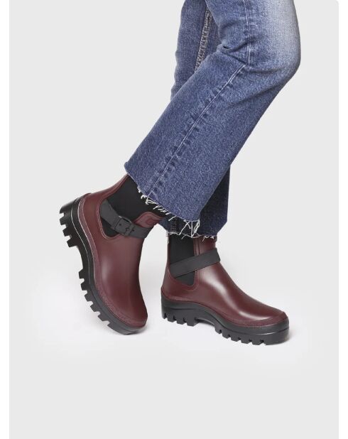 Bottines de pluie Canby bordeaux