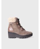 Bottines en cuir Rubi taupe