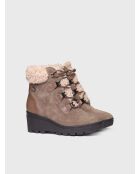 Bottines en cuir Rubi taupe