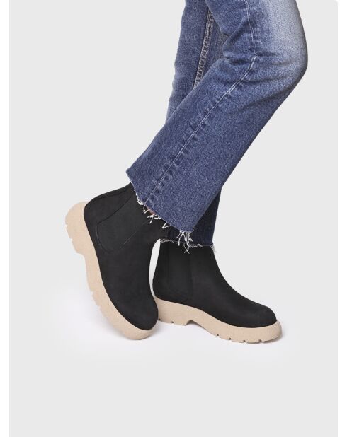 Bottines en cuir Davinia noires
