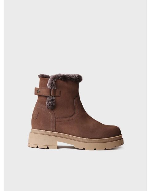 Bottines en cuir Misuri taupe
