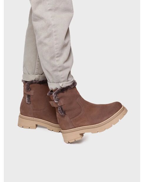 Bottines en cuir Misuri taupe
