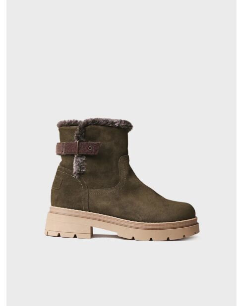 Bottines en cuir Misuri kaki