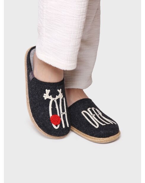 Chaussons d'intérieur Deli noirs