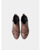 Bottines en coton Naroa imprimé serpent