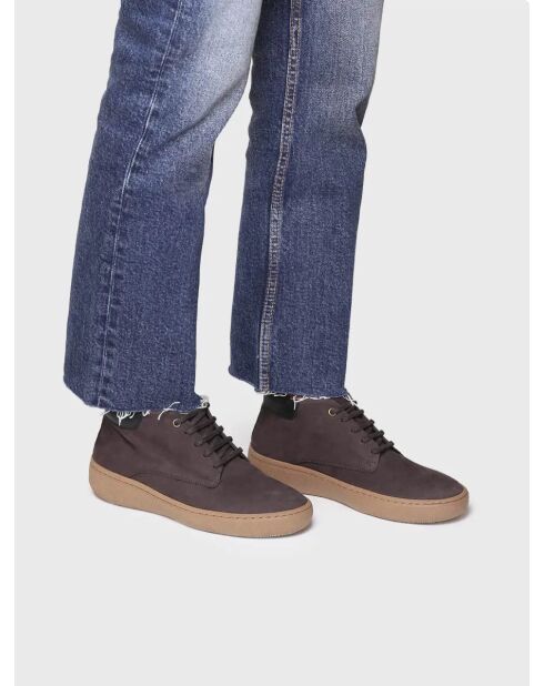 Bottines en cuir Sort marron