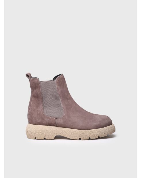 Bottines en cuir Davinia taupe