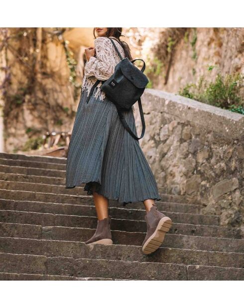 Stivali Davinia in pelle taupe