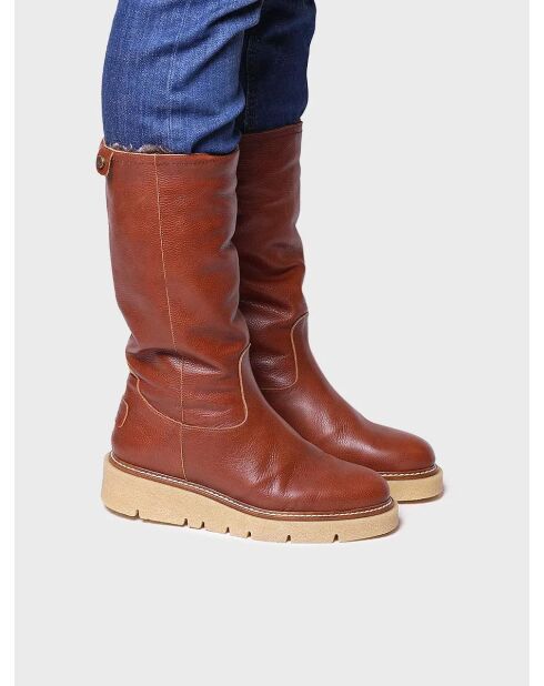 Bottes en cuir Naltar camel