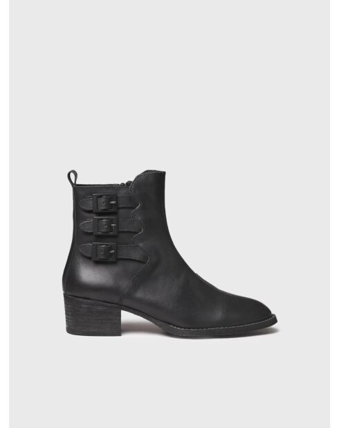 Bottes en cuir Palencia noires