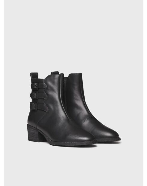 Bottes en cuir Palencia noires