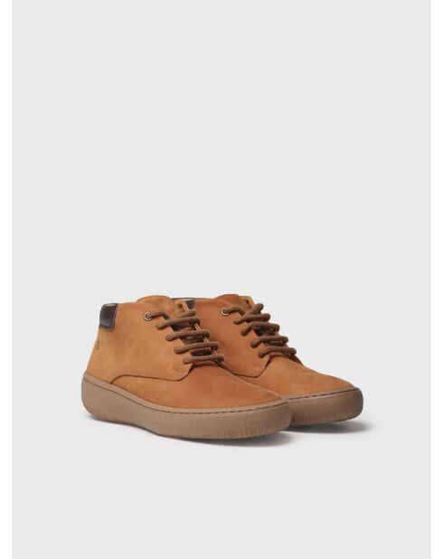 Bottines en cuir Sort cognac