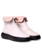 Bottines en cuir Abel blanc glacier