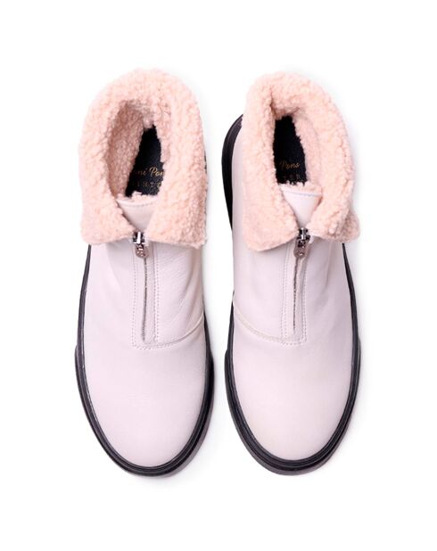 Bottines en cuir Abel blanc glacier