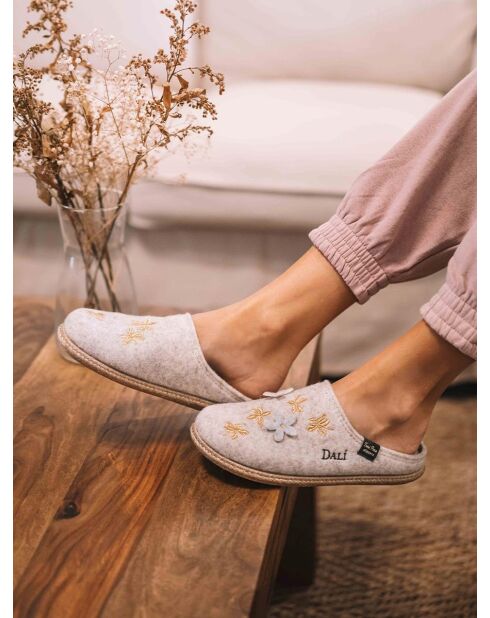 Chaussons d'intérieur Gessami écrus