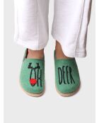 Chaussons d'intérieur Deli verts